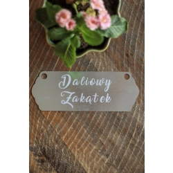 Szyld „Daliowy Zakątek”
